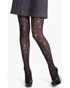 DKNY Lace Net Tights - Lyst