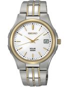 Seiko Solar Two Tone Stainless Steel Bracelet Watch - Lyst