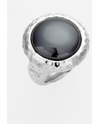 Simon Sebbag Hammered Round Stone Ring - Lyst