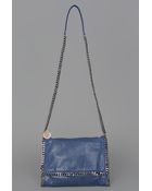 Stella McCartney Foldover Handbag Ink - Lyst
