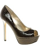 Dune Downham Green Metal Heel Platform Court Shoes - Lyst