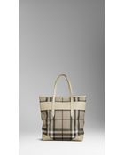 Burberry Medium Smoked Check Tote Bag - Lyst