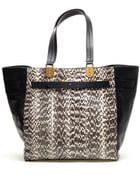 Christian Louboutin Sybil Leather and Python Tote Bag - Lyst