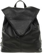 Asos Leather Backpack with Pointed Flap - Lyst