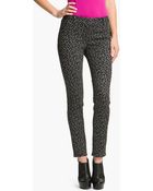 DKNY Animal Print Skinny Pants - Lyst