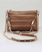 Rebecca Minkoff Mini Five Zip Crossbody Bag Taupe - Lyst