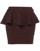 Topshop Cross Textured Peplum Skirt - Lyst