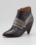 Balenciaga Twotone Bucklefront Arcade Bootie - Lyst