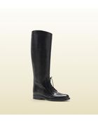 Gucci Boulanger Laced Equestrian Tall Flat Boot - Lyst