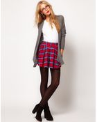 ASOS Collection Skater Skirt in Tartan - Lyst