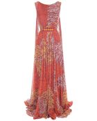 Matthew Williamson Astral Chiffon Sail Back Gown - Lyst
