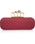 Alexander McQueen Knuckle Swarovski Crystal Box Clutch - Lyst