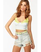 Nasty Gal Neon Laced Bustier - Lyst