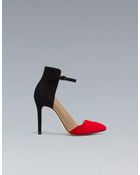 Zara Vamp Shoe with Heel Back and High Heel - Lyst