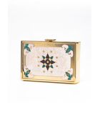 Lena Erziak Cream Khalil Box Clutch - Lyst
