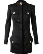 Balmain Structured Woolblend Military Dress - Lyst