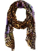 Givenchy Iris and Leopard Print Scarf - Lyst
