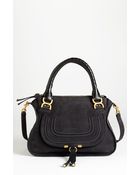 Chloé Marcie Small Nubuck Leather Shoulder Bag - Lyst