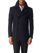 Farrell Wool Blend Peacoat - Lyst