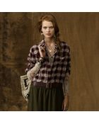 Ralph Lauren Dolmansleeve Plaid Shirt - Lyst