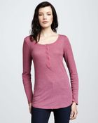 Splendid Thermal Striped Henley - Lyst