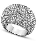Swarovski Rhodiumplated Pave Crystal Stone Ring - Lyst