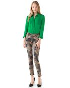 Alice + Olivia Brazil 70s Button Down Blouse - Lyst