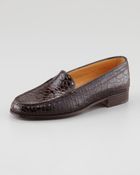 Gravati Crocodile Loafer - Lyst
