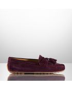Ralph Lauren Collection Lacy Suede Tassel Loafer - Lyst