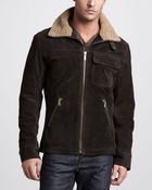 Ugg Belfast Suede Bomber Jacket - Lyst