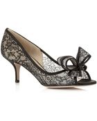 Valentino Couture Lace Peep Toe Pump - Lyst