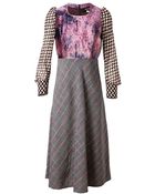 Junya Watanabe Contrasting Wool and Velvet Dress - Lyst