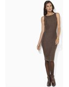 Lauren by Ralph Lauren Sleeveless Dress - Lyst