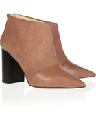 See By Chloé Suede and Leather Ankle Boot - Lyst