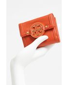 Tory Burch Amanda Angelux Double Flap French Wallet - Lyst