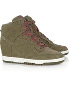 Nike Dunk Sky Hi Suede Wedge Sneakers - Lyst