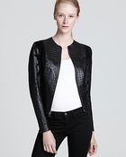 Sachin & Babi Leather Jacket Ward Embossed Croc Skin - Lyst