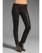 Free People Vegan Leather Seamed Skinny Pant - Lyst