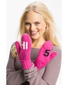Kate Spade Big Apple Hi 5 Wool Mittens - Lyst