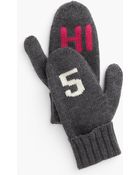 Kate Spade Big Apple Hi 5 Wool Mittens - Lyst