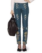 Oscar de la Renta Bijoux Faille Low Waist Skinny Pant - Lyst