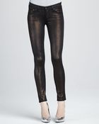 Ag Adriano Goldschmied Super Skinny Bronze Knit Leggings - Lyst