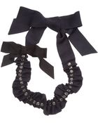 Lanvin Grosgrain Ribbon Necklace with Crystals - Lyst