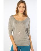 Obey The Dreamstate Dolman Top in Heather Gray - Lyst