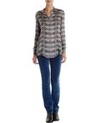 Theyskens' Theory Abstract Print Sheer Shirt - Lyst