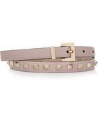 Valentino Studded Leather Belt - Lyst