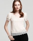 Madison Marcus Blouse Short Sleeve Lace - Lyst