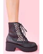 Nasty Gal Sonic Stud Combat Boot - Lyst