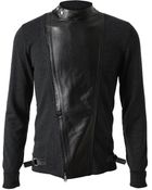 Saint Laurent Cashmere and Leather Jumper - Lyst