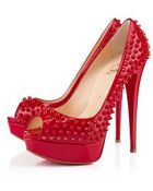 Christian Louboutin Lady Peep Spikes - Lyst